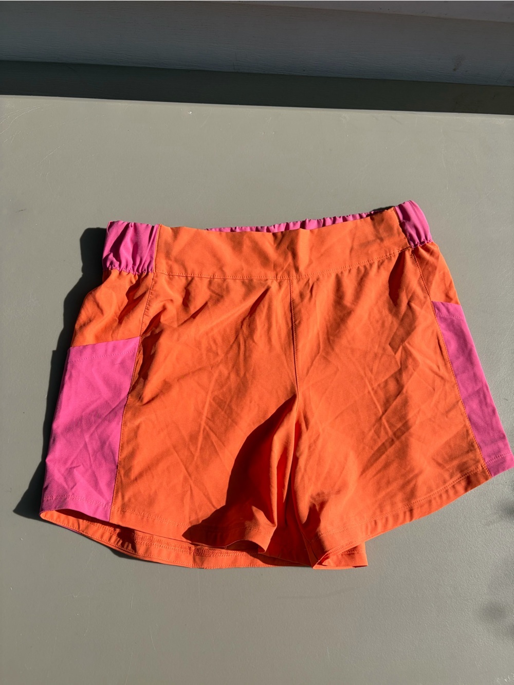 Columbia Orange and Pink Colorblock Bandeau shorts